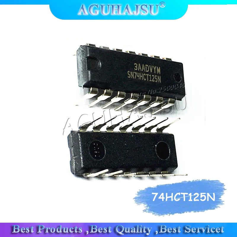 10pcs/lot 74HCT125N SN74HCT125N 74HCT125  DIP-14 goodquality Buffer/line driver chip