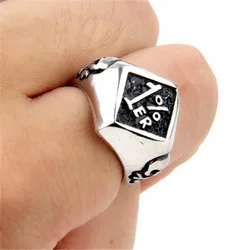 New 1%er One Percenter Biker Motorcycle Club Skull Stainless Steel Ring For Men