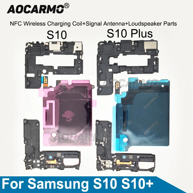 For Samsung Galaxy S10 Plus S10+ S10E Wireless Charging Coil NFC Loudspeaker Signal Antenna Cover Replacement