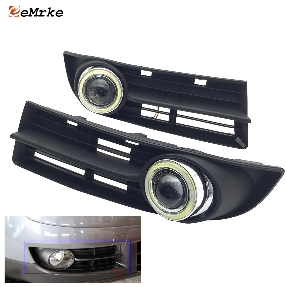 

Pair for Volkswagen Touran Caddy 2003 '04 '05 2006 Angel Eye LED DRL Turn Signal Light Fog Lights Lamp H11 Halogen E13