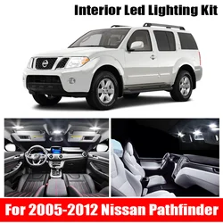 12pcs accessori auto Kit lampadine a LED per interni bianchi per 2005-2012 Nissan Pathfinder Map Dome Trunk Lamp