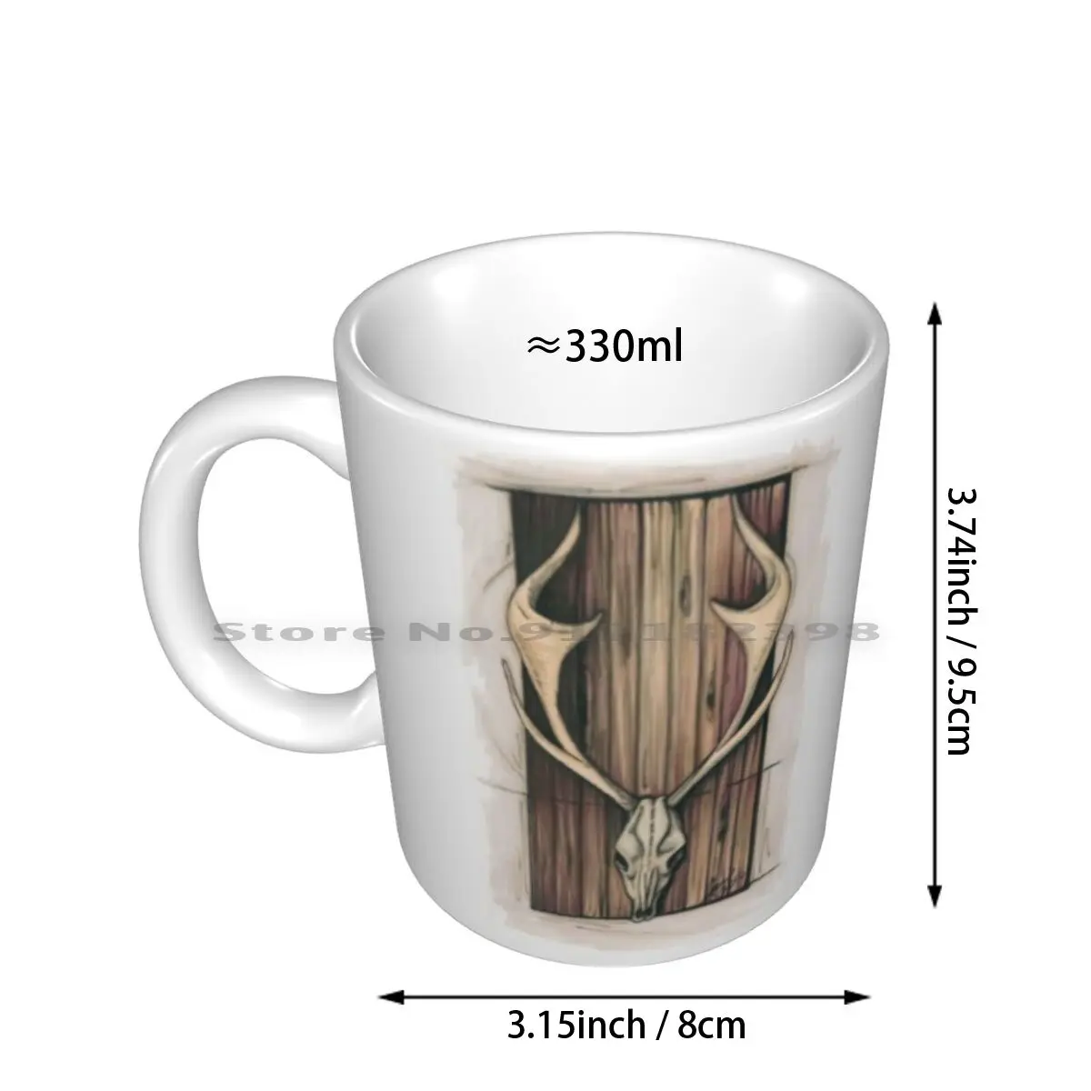 The Mute Ceramic Mugs Coffee Cups Milk Tea Mug Deer Red Deer Skull Skeleton Hannibal Mads Mikkelsen Hannibal Lecter Anthony