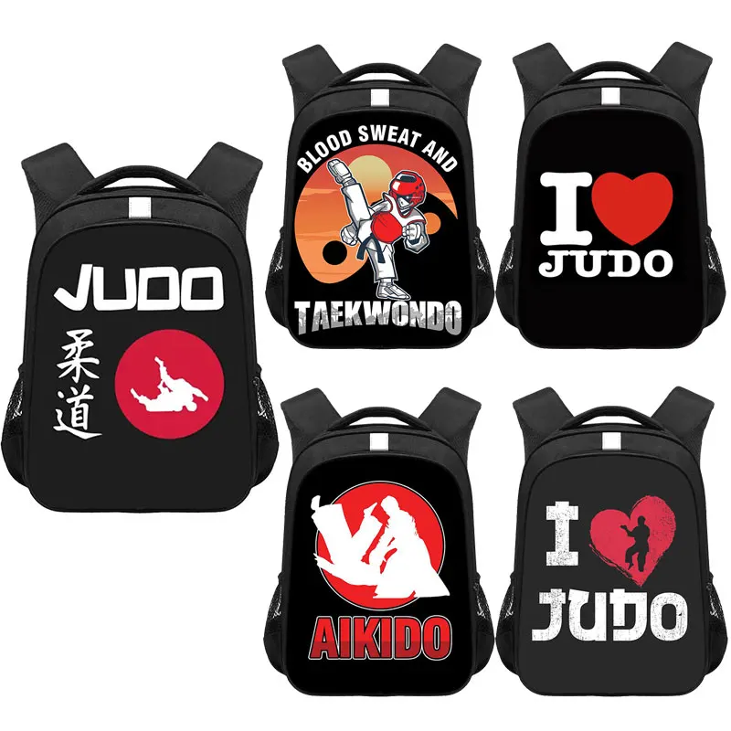 

Cool Martial Art Judo / Taekwondo / Karate / Aikido schoolbag for Teenage Boys Backpack Children Bookbag Man Travel Backpack