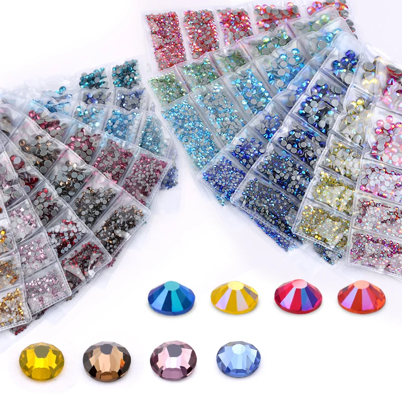 AAA SS6-SS30 Mix size 1200pcs/lot Hotfix Rhinestone Crystal Glass High quality Crystals and stones for clothes DIY Rhinestones