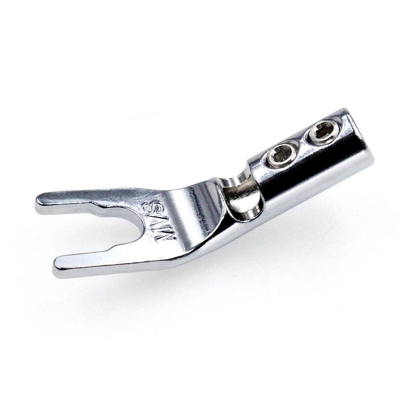 DIYLIVE MVS miedź rodowane audio u-type wtyczka zasilania wzmacniacz wtyczka przewód głośnikowy złącze y-free spawanie