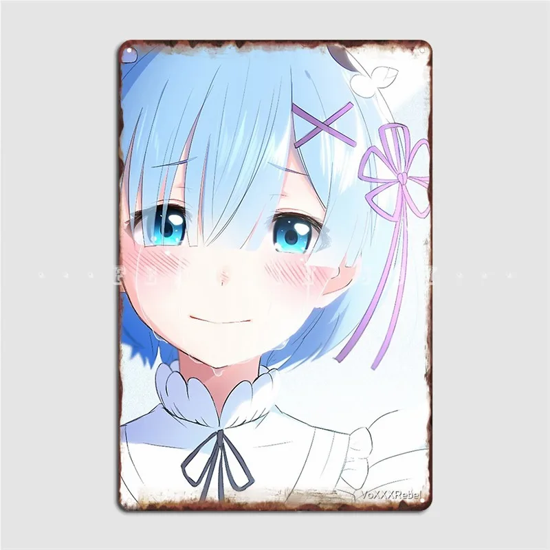 Re: Zero Rem Metal Plaque Poster Cinema Kitchen Pub Garage Custom Mural Painting Tin Sign Poster