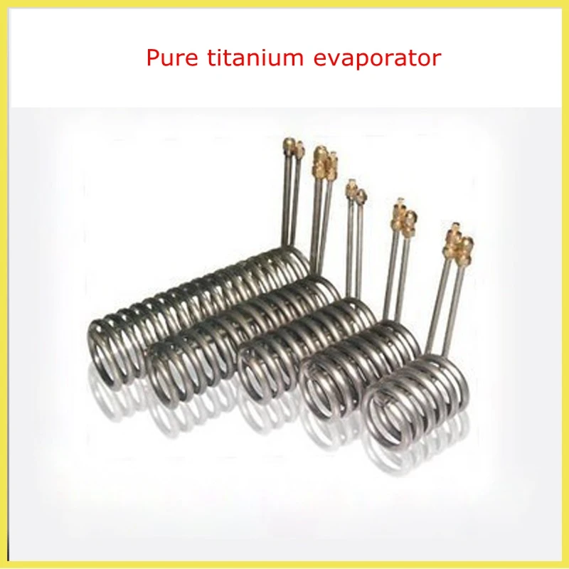 

1-5 HP pure titanium evaporator, seafood pond, fish pond, fish tank, pure titanium coil, refrigeration accessories