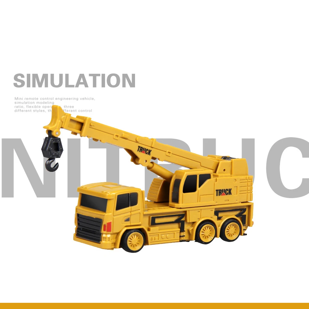 Mini Engins De Chantier RC 1/64 – Chariot élévateur, Grue, Benne – Commande APP Ou Télécommande – En Alliage, Charge 500 G – Cadeau Collectionneur