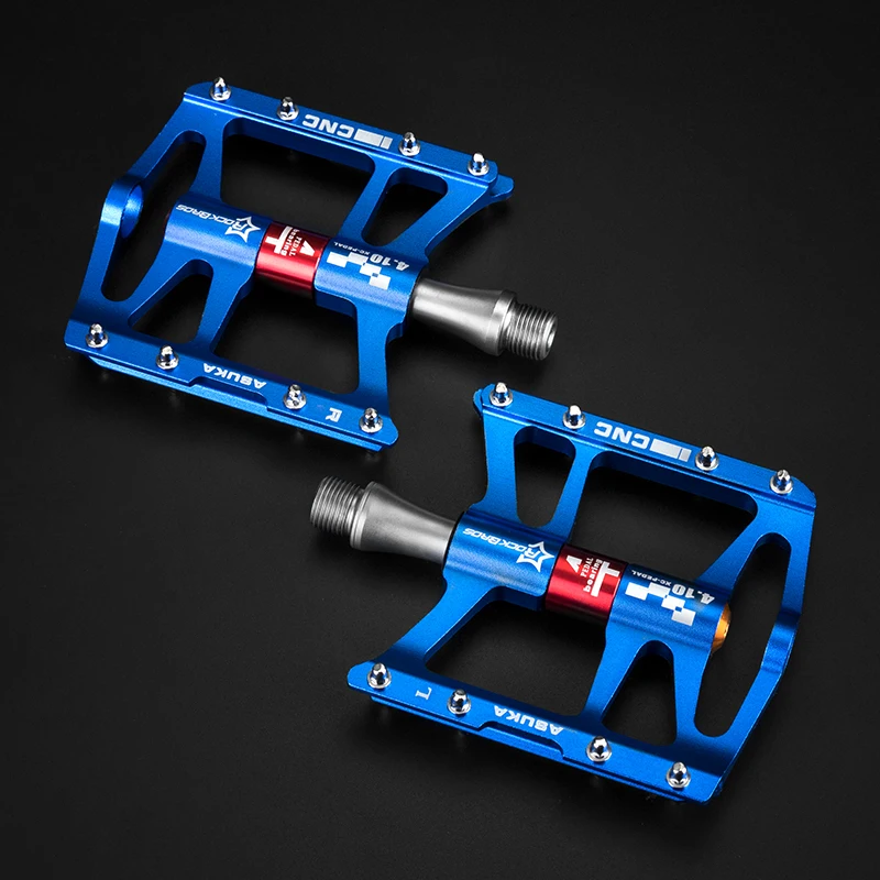 ROCKBROS MTB Pedals Mountain Bike Bicycle Pedals Cycling Ultralight Aluminium Alloy 4 Bearings Bike Pedals Bike Accessories