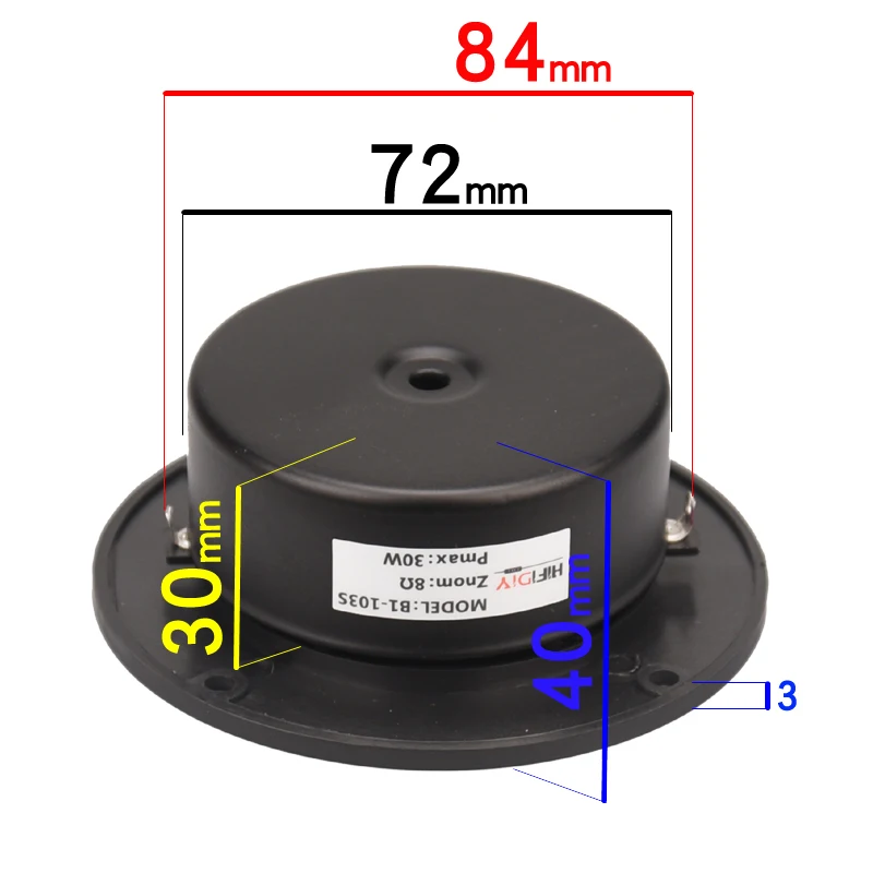 HIFIDIY LIVE 4~4.5 Inch Tweeter Speaker Unit Black Silk membrane 4/8OHM 30W ATreble Loudspeaker B1S-95/100/103/104/108/110/116mm