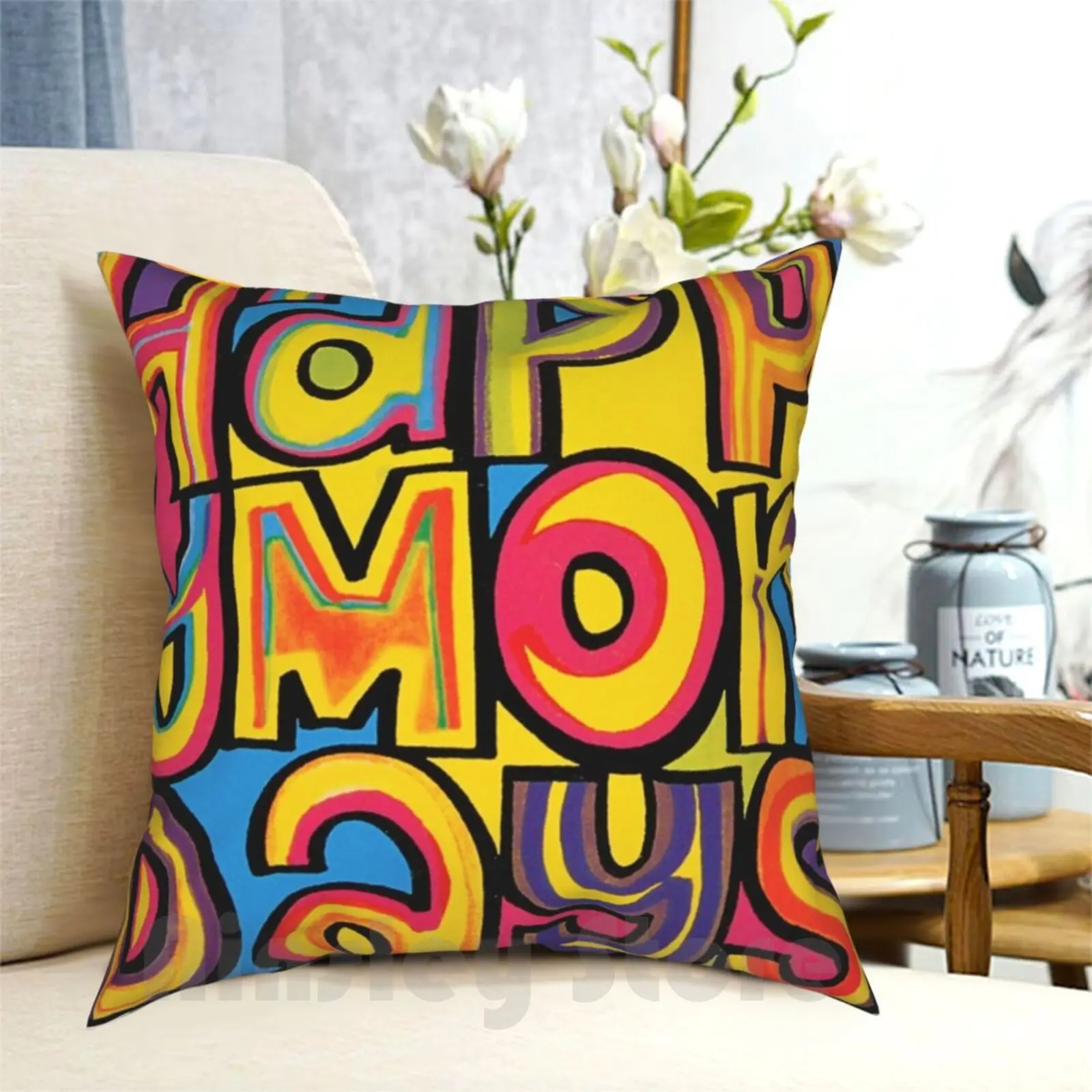 Happy Mondays Pillow Case Printed Home Soft DIY Pillow cover Happy Mondays Music Vinyl Record Band Classic