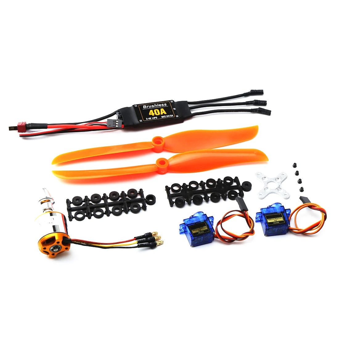 

2217 KV1250 Motor+8060 Propeller+9g Steering Gear+40A ESC Kit For XXD RC Airplane Racing Drone