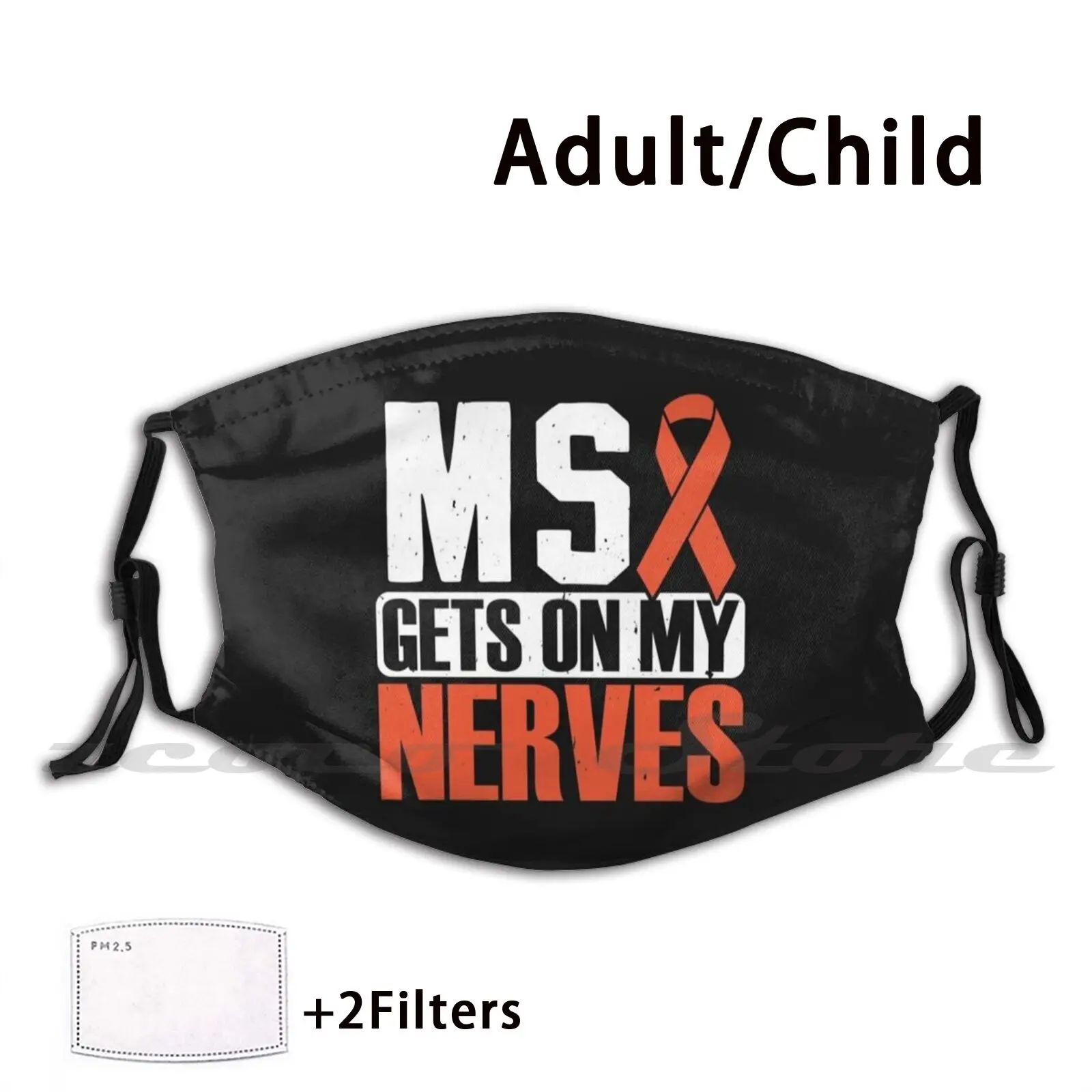 

Multiple Sclerosis Awareness Mask Cloth Washable Diy Filter Pm2.5 Adult Kids Multiple Sclerosis Multiple Sclerosis Multiple