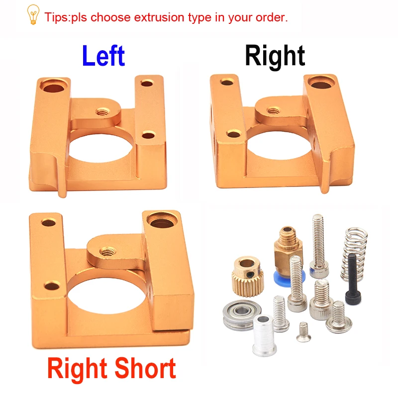 Kits de extrusora MK8, boquilla Hotend con cabezal J, diámetro de entrada de alimentación de 0,4mm, filamento 1,75 sin Motor paso a paso para cabezal de impresora 3D