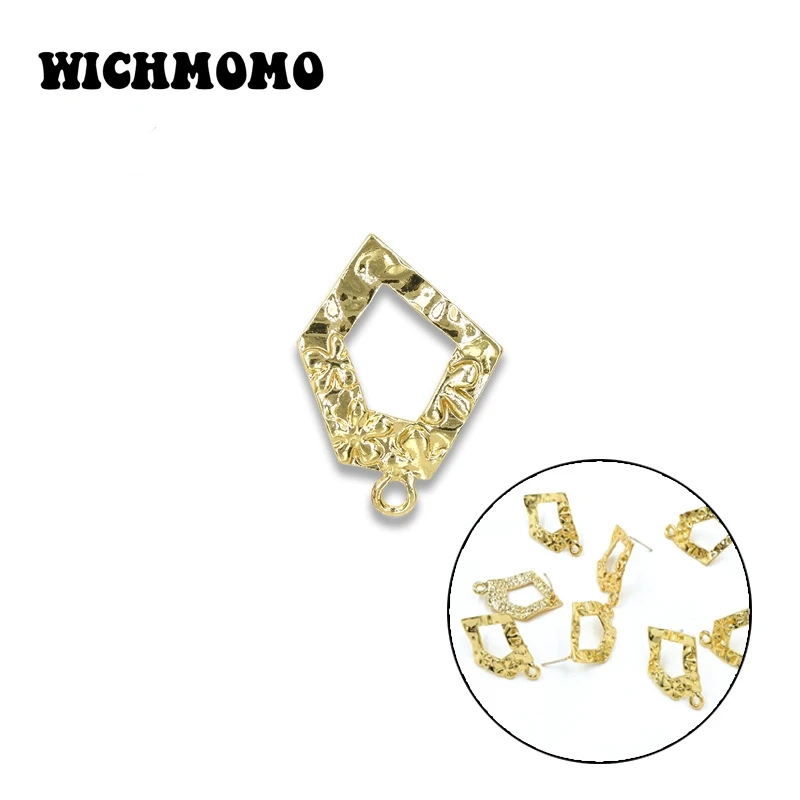 New 28*15mm 10 Pieces High Quality Zinc Alloy Triangle Rhombus Earring Base Connectors for DIY Earring Jewelry Accessories