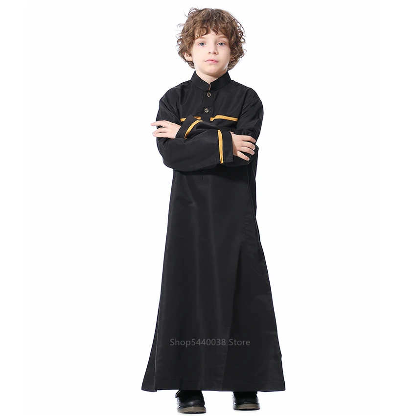 Adolescente abbigliamento islamico uomo musulmano Thobe ragazzo Arabia saudita Abaya bambini Jubba Pakistan abito musulmano Ramadan costumi caftano