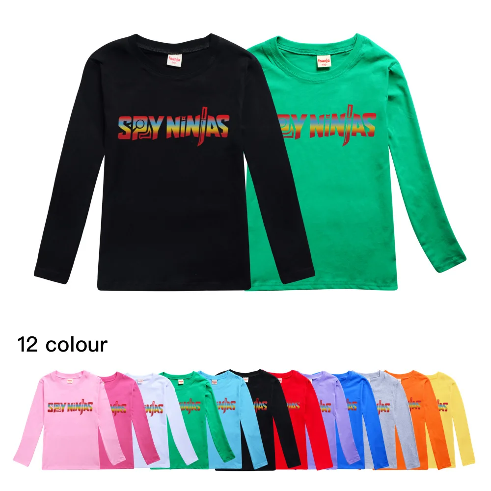 Autumn SPY NINJA Clothing Children T Shirt Boys Girls Cotton Long Sleeve Baby Tees Tops Toddler Kids Clothes Casual 2-14Years