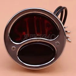 STOP LED Replica Motorcycle Taillights Cafe Racer Stop Brake Lamp License Plate Light For Scrambler Cruiser Triumph Bobber XS650