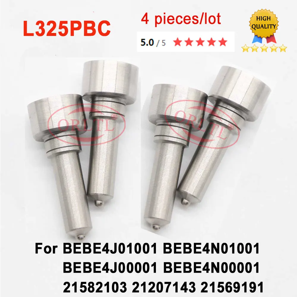 

4pcs L325PBC Common Rail Injector Nozzle Tip L325 PBC Fuel Injection Nozzle For Delphi Diesel Injector BEBE4D12001