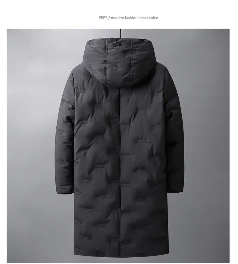 Long Down Jacket Men Top Quality Thick Winter 2023 NEW Hat Detached Warm Parka Waterproof Windproof coat plus size S-4XL