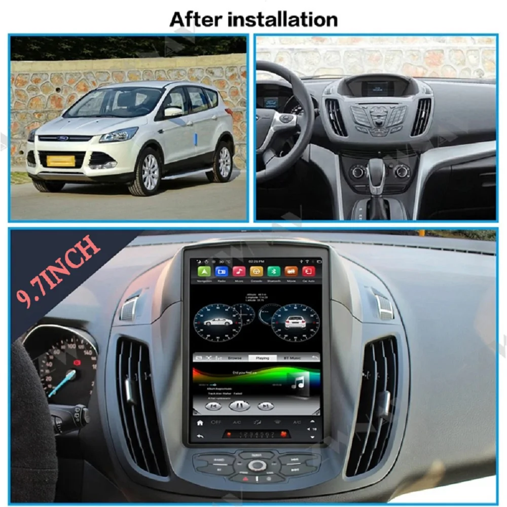 for Ford Kuga 2013-2017 Escape C-MAX 2010-2017 CarPlay android  car GPS multimedia radio playernavigaton Vertical screen