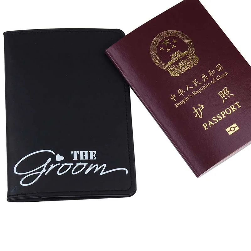 New Women Men Travel Credit Card Bride&Groom Lovers Passport Covers Card Case Holder Travel ID&Document Passport Holder