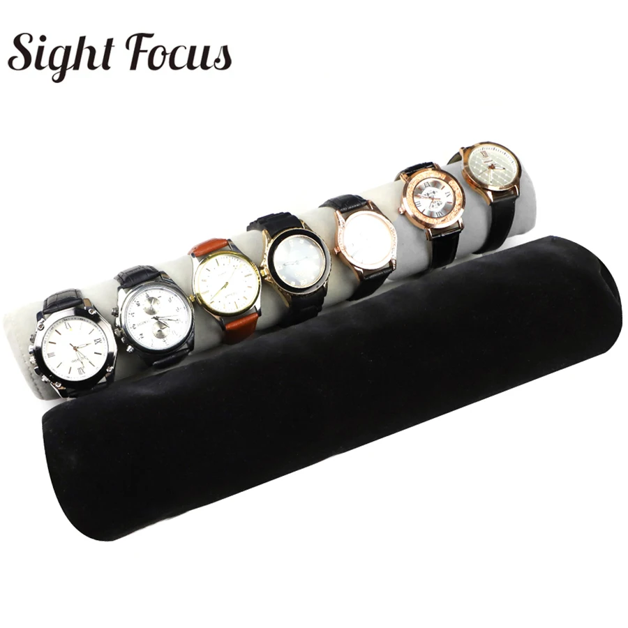 Velvet Watch Organizer Bangle Bracelet Pouch Jewelry Travel Watch Roll Portable Zipper Case Box Watch Holder Velvet Storage Bag