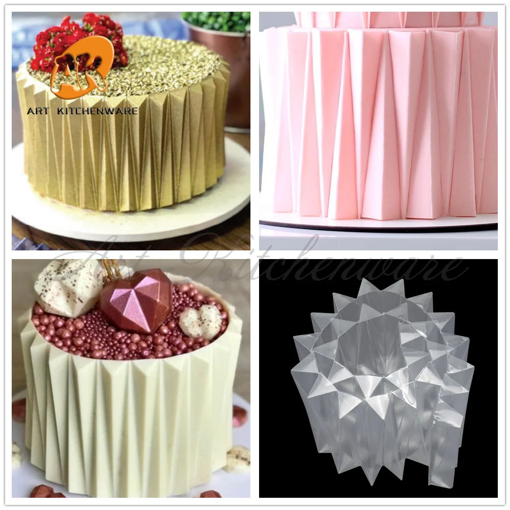 27,5 "x 6" Origami PVC Kuchen Form Schokolade Transparente Form 3D Backform Süßigkeiten Kunststoff Backen Werkzeuge Kuchen Dekorieren werkzeuge