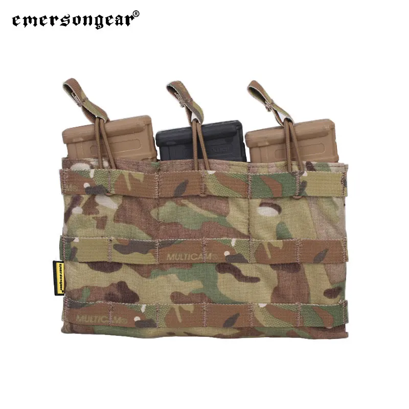 Emersongear 5.56 Triple Open Top Magazine Pouch Mag Bag Panel Jacht Airsoft Training Outdoor Nylon EM6356