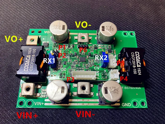 

DC High Power Boost Power Supply Module High Efficiency Input 10-48V / 40A Output 12-56 Two-phase Parallel