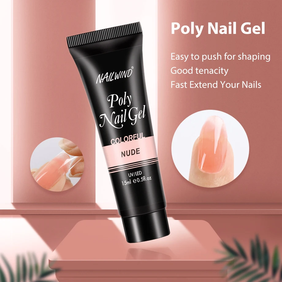 NAILWIND Poly เล็บเจล Gel เจลชุดกึ่งถาวร Vernis Need Base Top Coat Gel Varnishes เจลเล็บภาษาโปลิชคำ