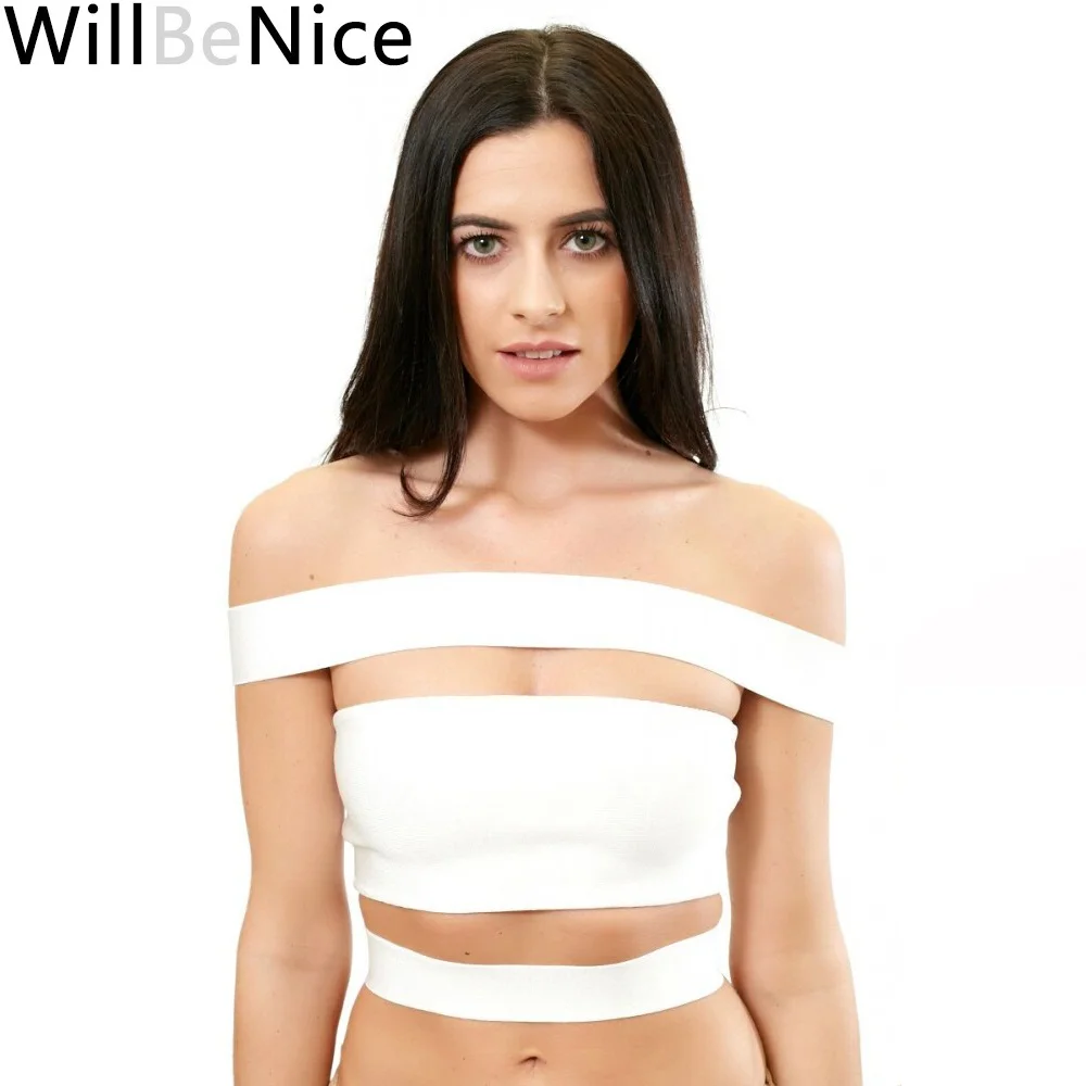 WillBeNice 2019, сексуальный белый, черный, красный бандажный топ с открытыми плечами, с вырезами, с вырезом-лодочкой, бандажный жилет, топы, трикотажная повязка WillBeNice 2019, сексуальный белый, черный, красный бандажный топ с открытыми плечами, с вырезами, с вырезом-лодочкой, бандажный жилет, топы, трикотажная повязка