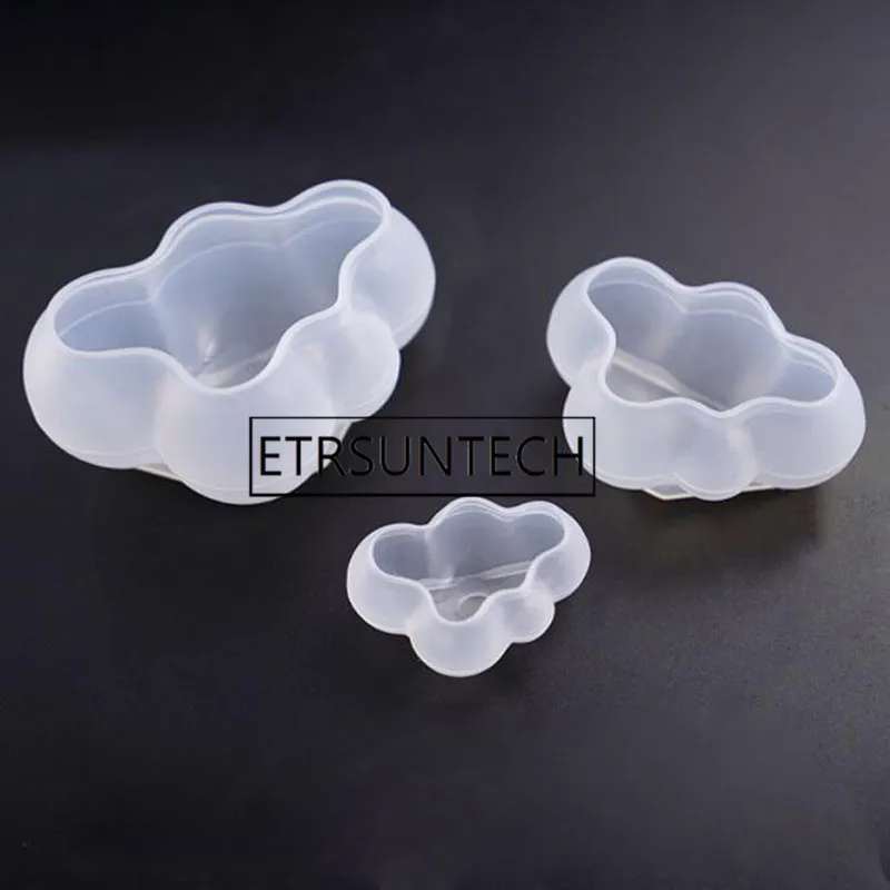 100sets 3D Cloud Shape Chocolate Silicone Mold Mousse Fondant Ice Cube Mould Pudding Candy Soap Candle Molds