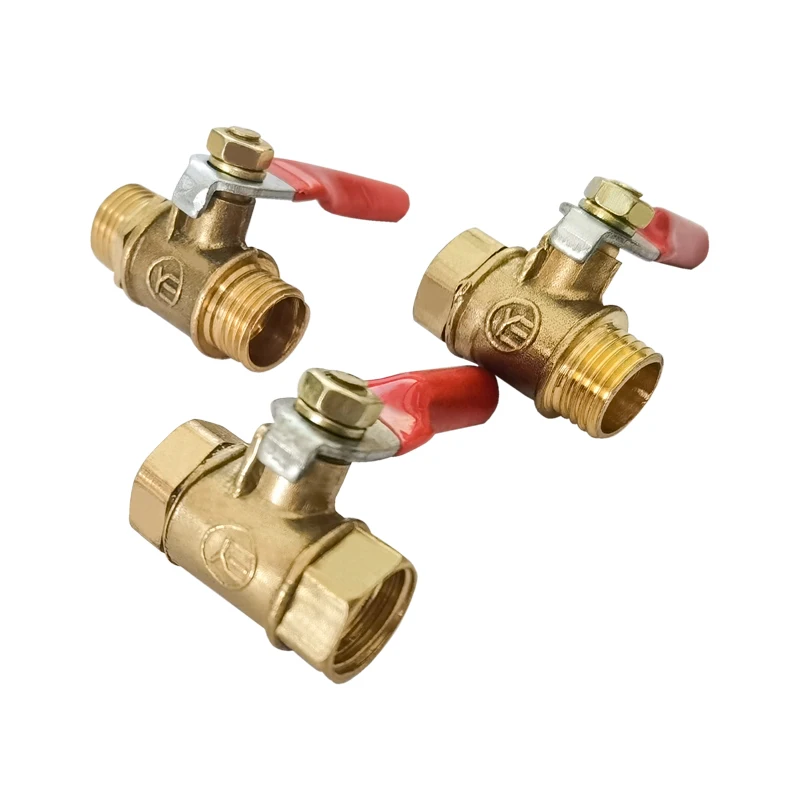 Brass Pneumatic Connector Controller Handle 6-12MM Hose Barb Inline ,Water Oil Air Gas Fuel Line Shutoff Ball Valve Pipe Fitting