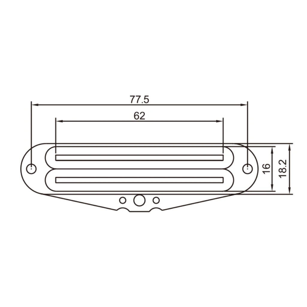 LOMMI Dual Hot Rail Humbucker Single-Coil-Sized Guitar Humbucker Pickup Black Fit ST TL Stylle Electric Guitar Parts Replacement