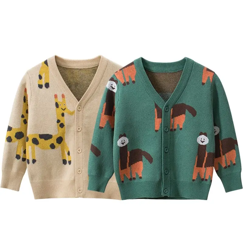 Spring Autumn Knitted Cardigan Sweater Baby Children Clothing Christmas Boys Girls Sweaters Kids Wear Baby Boy Clothes Winter