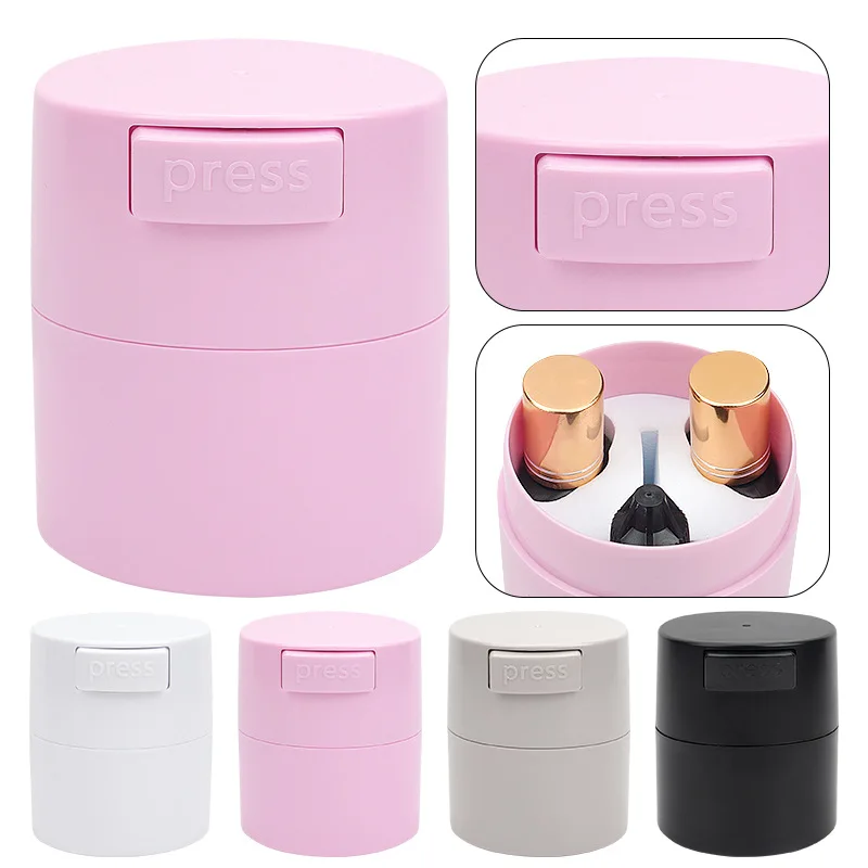 4 Colors Matte Fashion Eyelash Glue Storage Tank Container Adhesive Stand Activated Carbon Sealed Storage Jar Make Makeup Tool