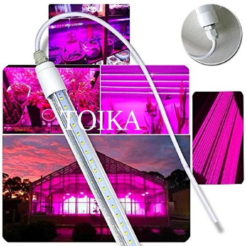 Toika 50pcs 30W 3ft 90cm Full Spectrum LED Plant Grow Light Lamps Waterproof IP65 For Flower Plant Veg Bloom Tent