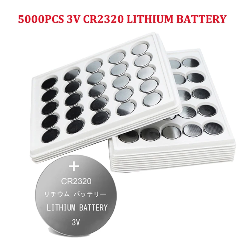 

5000PCS CR2320 BR2320 DL2320 Lithium Battery LiMnO2 Watch Button Cell For car key High-Performance Battery coin cell 130mAh