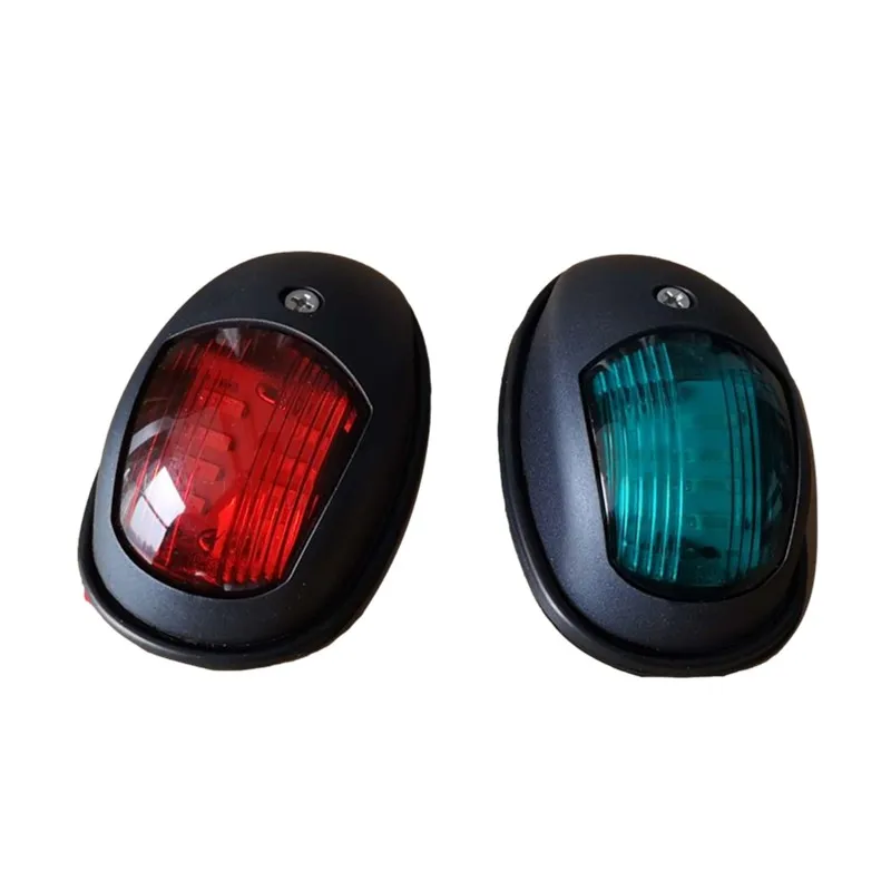 Luces de circulación LED para barco, lámpara de señal de navegación marina, accesorios de yate, lámparas de remolque de camión, rojo, verde, 12V, 24V, 2 uds.