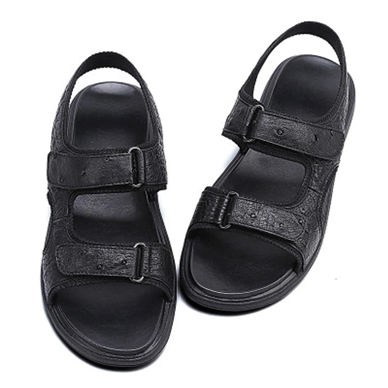 jineyu male sandals  men  shoes  Ostrich leather  Men Ostrich leather shoes Ostrich men sandals