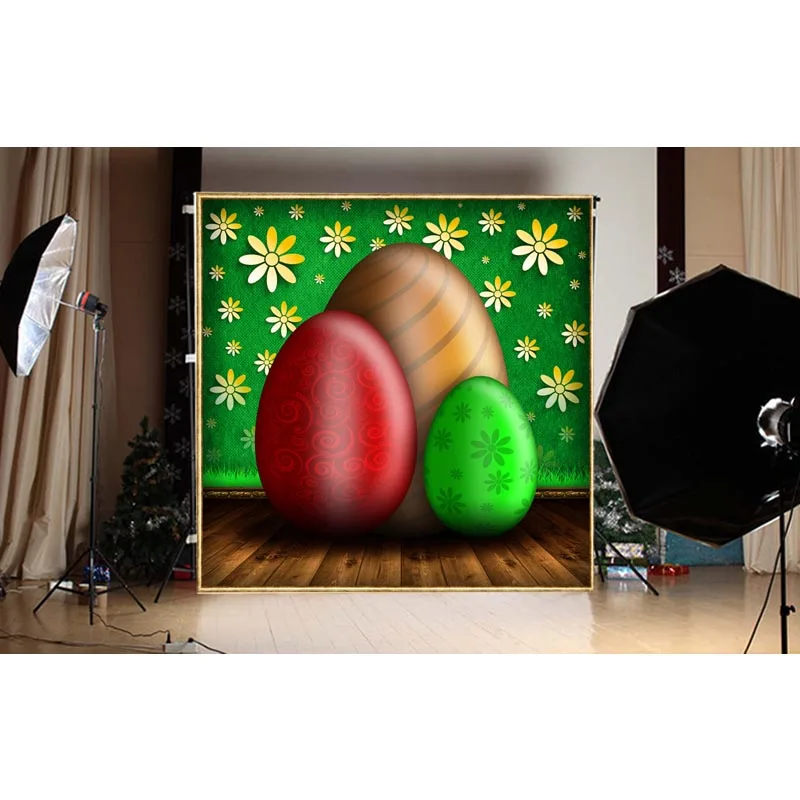 Green backdrop backgrounds indoor Easter Day child photo shots backdrops for photographic Studio accessories fotografia GE-122