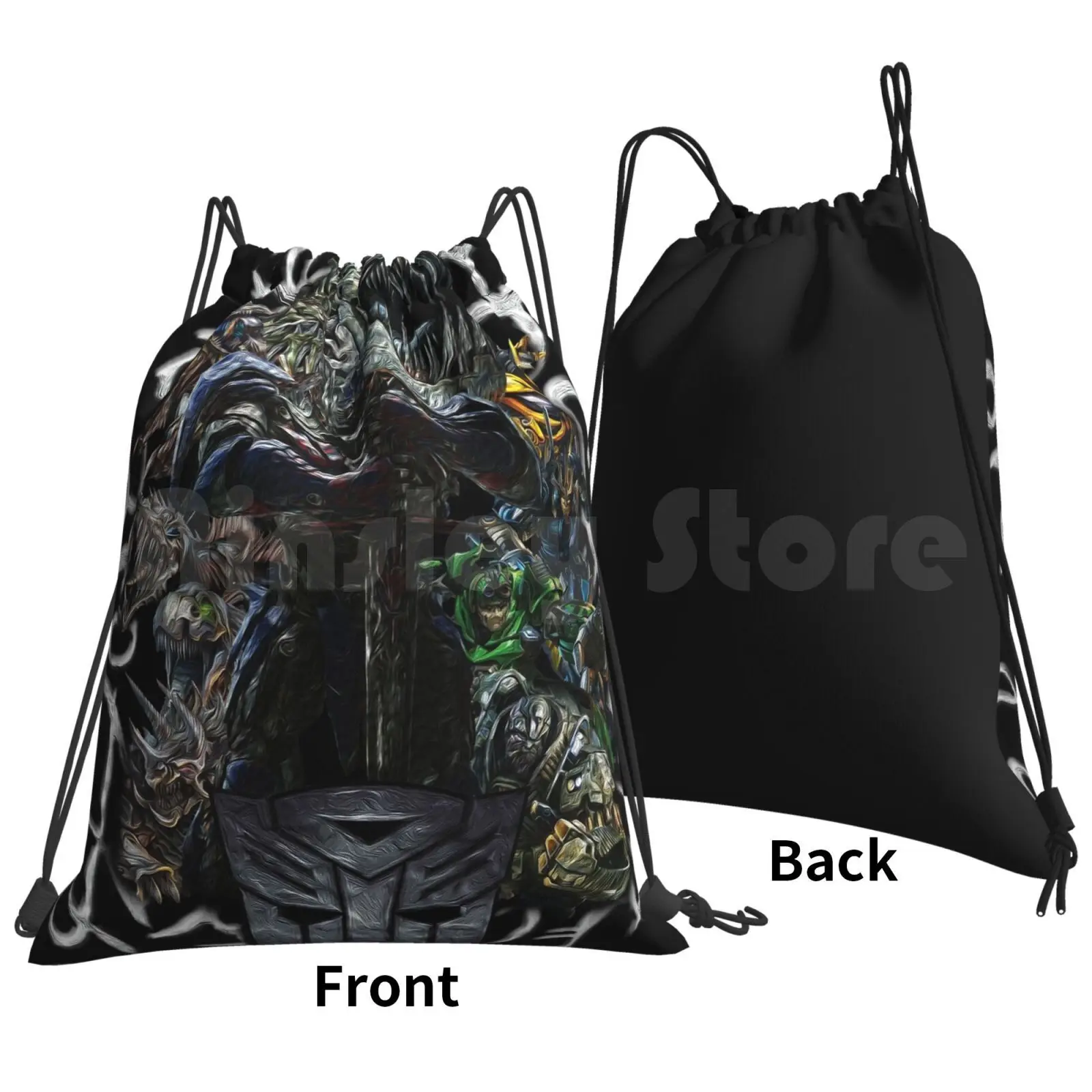 Autobots Roll Backpack Drawstring Bags Gym Bag Waterproof Graphic Superhero