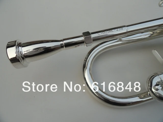 High Quality C 180SML-239 C Tune Brass Trumpet New Arrival Silver Lacquer Students Musical Instrument with Mouthpiece Case