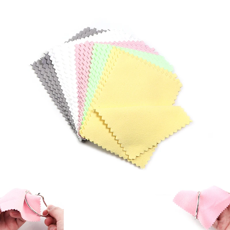 Louleur Silver Color Cleaning Polishing Cloth Polish Polishing Cloth Soft Clean Wipe Wiping Cloth For Silver Gold Jewelry Tool