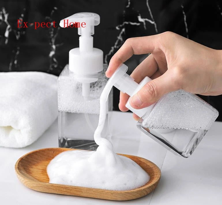 

250ML/400ML Empty Foaming Bottle Clear Plastic Foamer Bottle Press Pump Soap Dispenser for Facial Cleanser