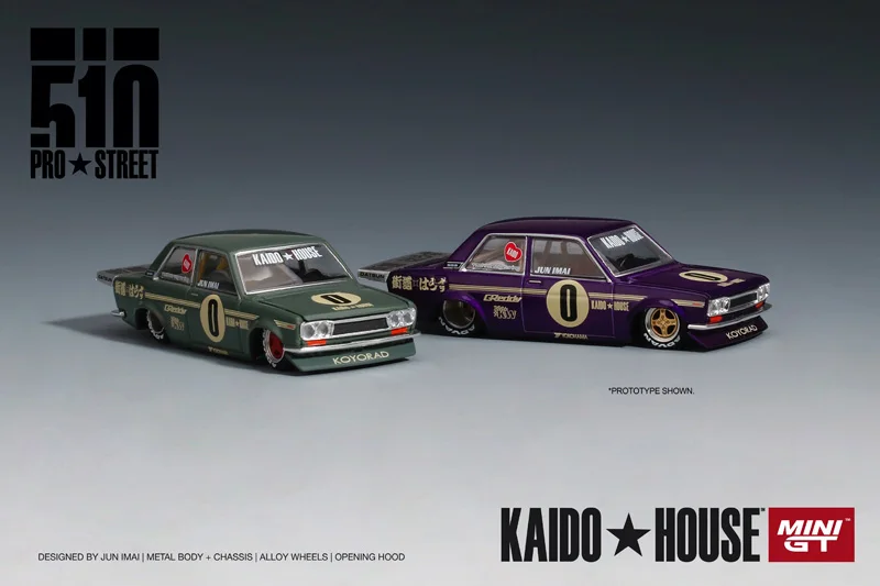 MINI GT & KAIDO HOUSE 1:64 DATSUN 510 #0 chase Limited collection of die casting alloy car model ornaments