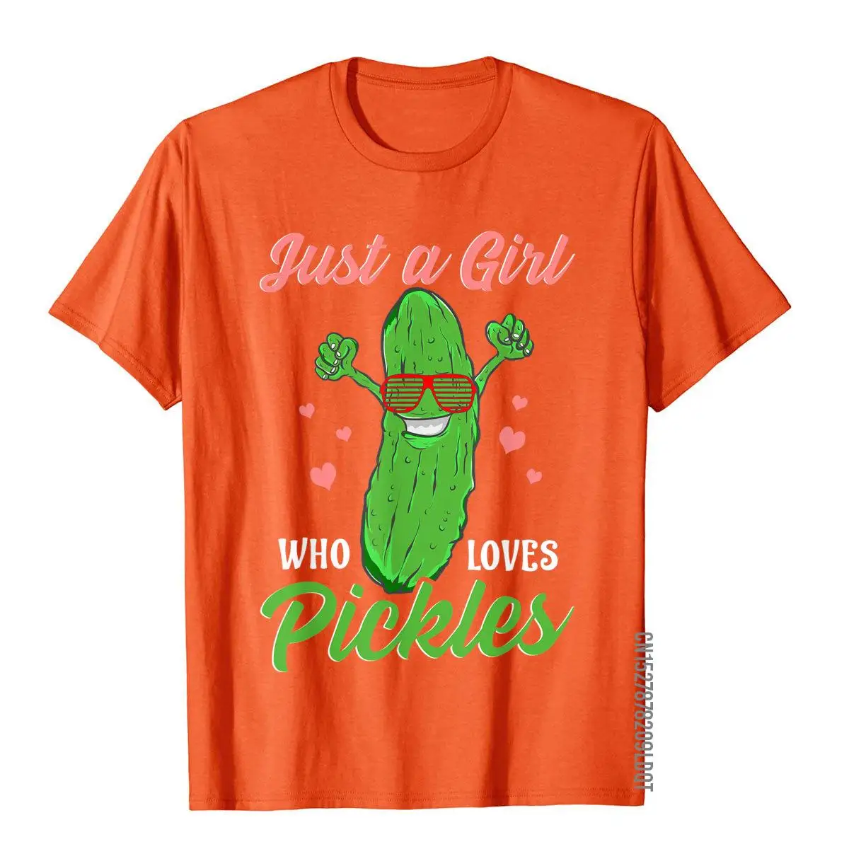 Just A Girl Who Loves Pickles Gift Pickle Food Costume Party T-Shirt Simple Style Cotton Man T Shirt Custom Funny T Shirt