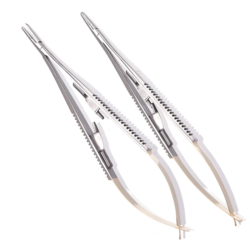 1Pc Surgical Dental Orthodontic Implant Castroviejo Needle Holders Tools 14cm & 16cm / Straight / Curved for choose