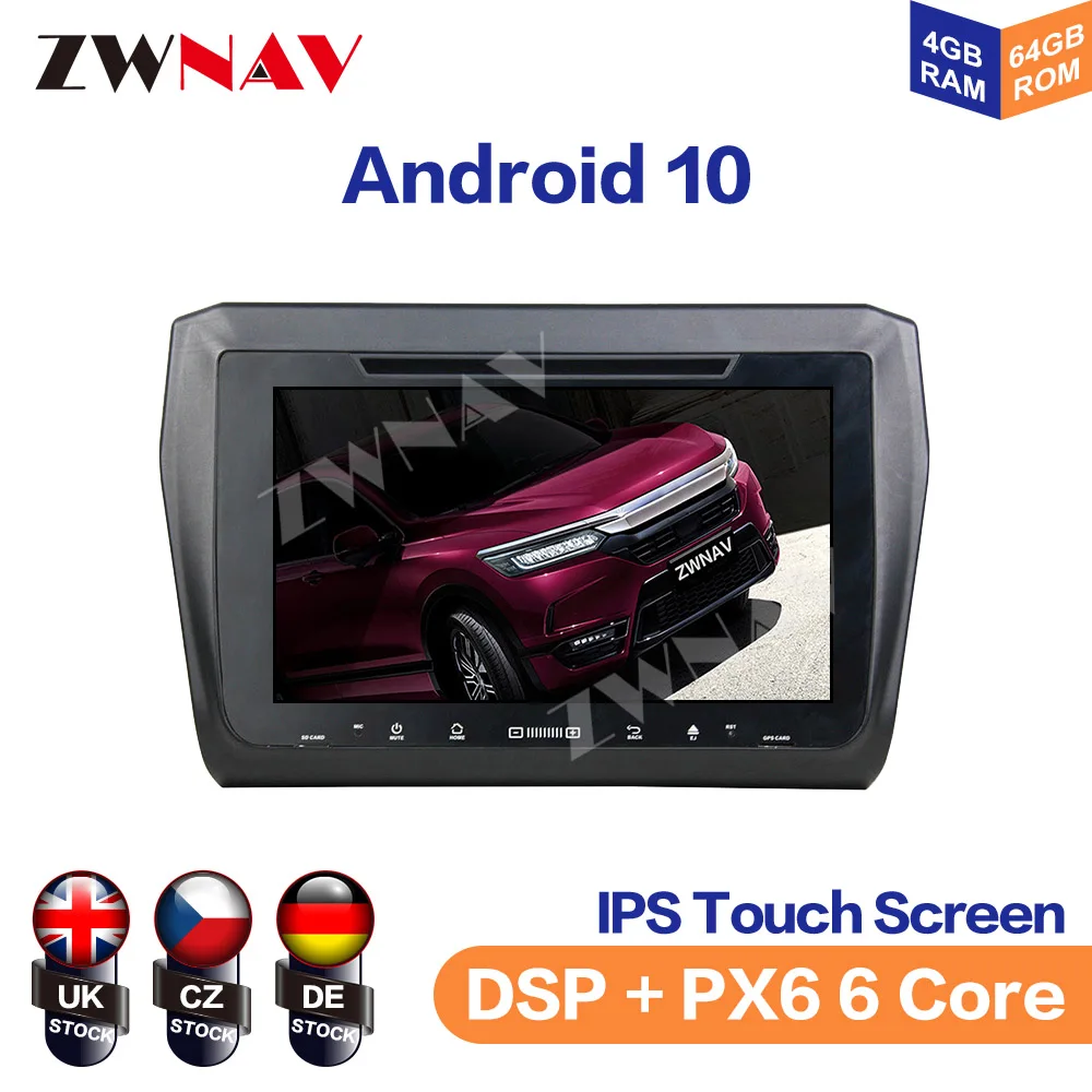 Car DVD Player Multimedia Player Android 10.0 PX5/PX6 GPS Navigation For Suzuki Swift 2017 2018 2019 Auto Radio Stereo Head Unit